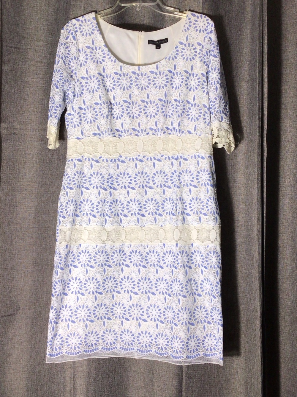 Chris McLaughlin dress women’s 14 blue and white floral lace dress